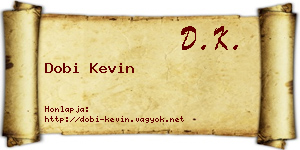 Dobi Kevin névjegykártya